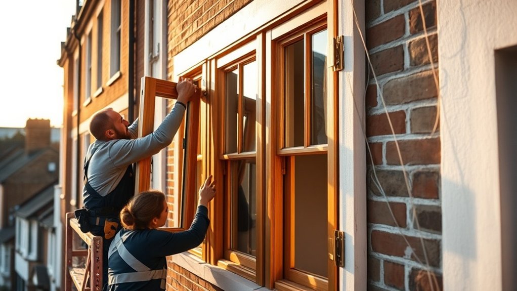 Wooden Window Installation Southgate